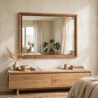 Tammy Wall or Dresser Mirror, Japandi Style, Roux Ash Wood Frame 37x47-BM354938