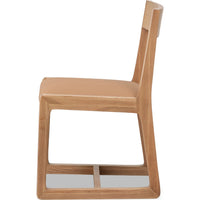 Tammy Dining Chair with Camel Tan Faux Leather Seat, Flaxen Ash Wood-BM354943