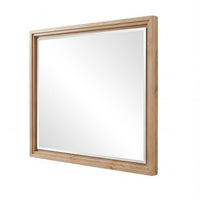 Tammy Wall or Dresser Mirror, Japandi Style, Flaxen Ash Wood Frame 37x47-BM354947
