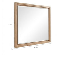 Tammy Wall or Dresser Mirror, Japandi Style, Flaxen Ash Wood Frame 37x47-BM354947