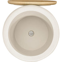 Oslo Lift-Top Round End Table, Hidden Storage, Barley-Off White Wood 19 Inch - BM354956
