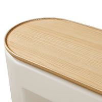 Oslo Lift-Top Console Table with Barley Soft-Close Top, Off-White Wood 48 Inch-BM354957