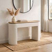Oslo Lift-Top Console Table with Barley Soft-Close Top, Off-White Wood 48 Inch-BM354957