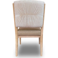 Zoya Dining Side Chair, Dune Chenille Back, Faux Leather Seat, White Sand-BM354965