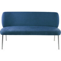 Tira Dining Bench, Foam Seat, Azure Blue Chenille, Chrome Legs 60 Inch-BM354990