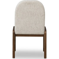 Zanny Curved Dining Chair in Chinchilla Chenille, Impala Acacia Wood-BM355012