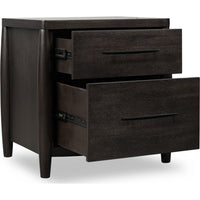 Kevin Nightstand with 2 Drawers, Cord Management, Minx Acacia Wood-BM355024
