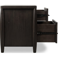 Kevin Nightstand with 2 Drawers, Cord Management, Minx Acacia Wood-BM355024