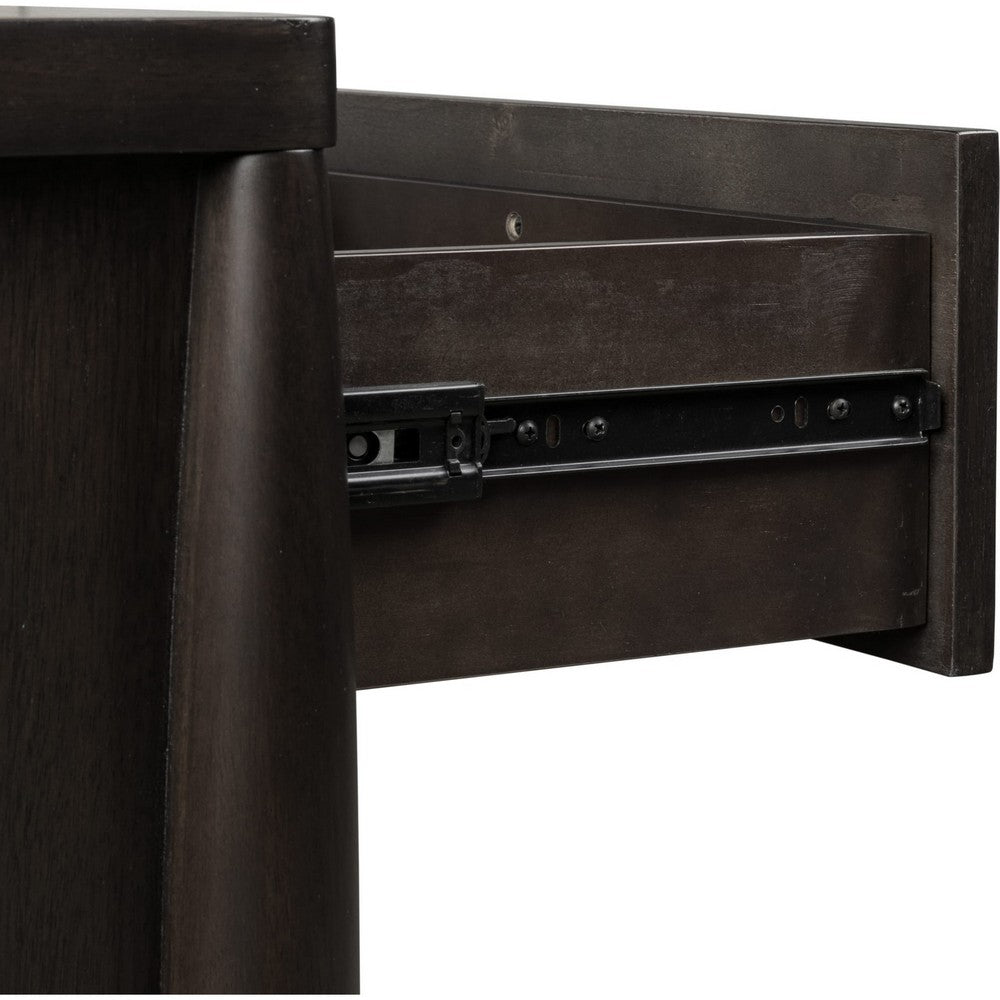 Kevin Nightstand with 2 Drawers, Cord Management, Minx Acacia Wood-BM355024