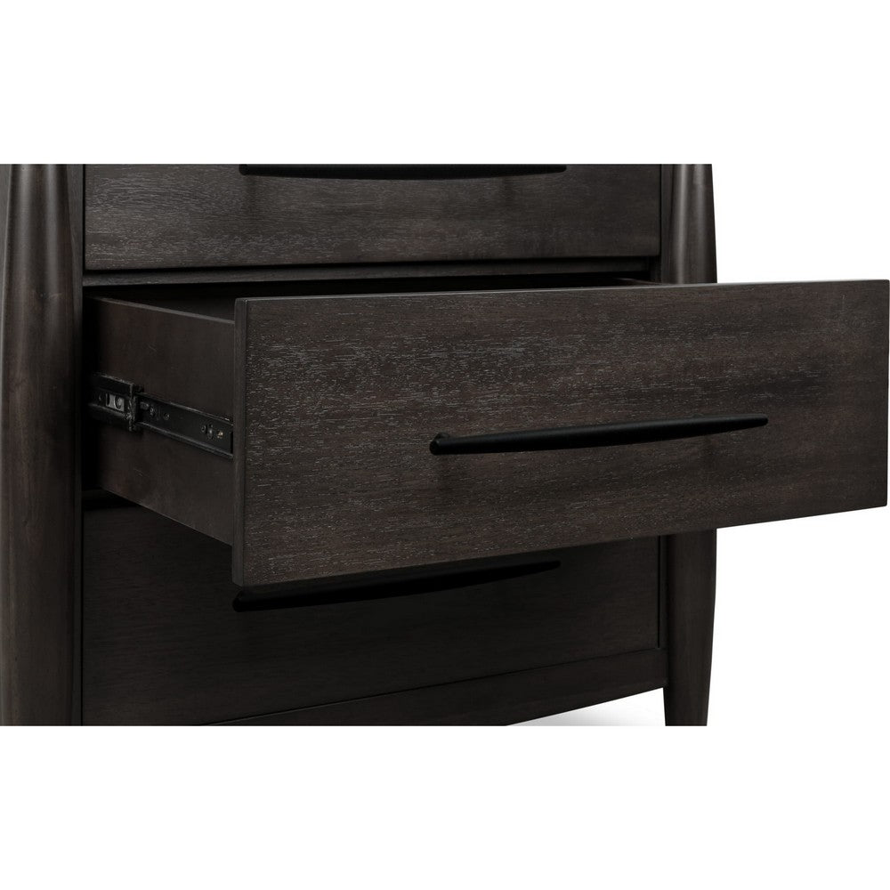 Kevin Nightstand with 3 Drawers, Cord Management, Minx Acacia Wood-BM355025