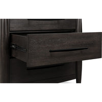 Kevin Nightstand with 3 Drawers, Cord Management, Minx Acacia Wood-BM355025