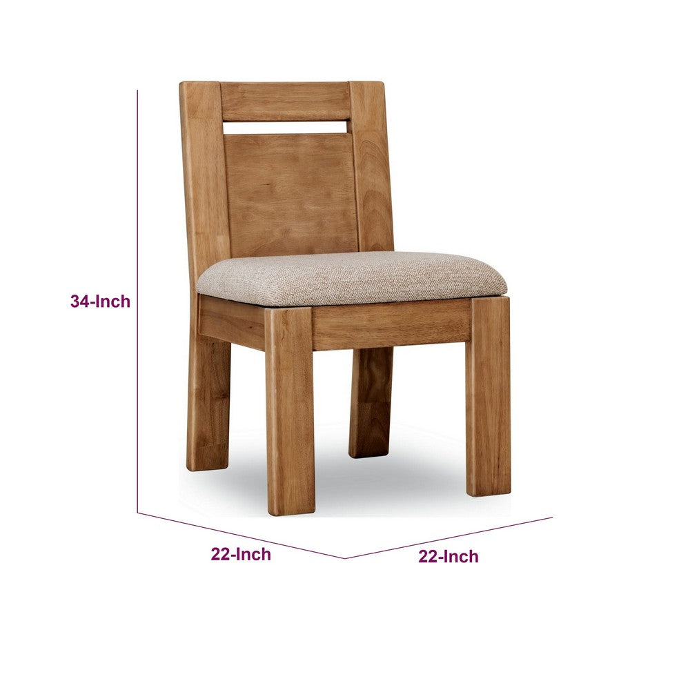 Carly Dining Chair with Gray Chenille Fabric, Lioness Acacia Wood-BM355034