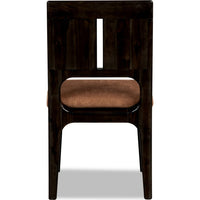 Rissa Dining Chair with Slit Back, Brown Sheepskin Fabric, Jaguar Wood-BM355039