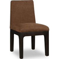Rissa Dining Chair, Pineapple Brown Chenille Fabric, Acacia Wood-BM355040