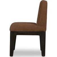 Rissa Dining Chair, Pineapple Brown Chenille Fabric, Acacia Wood-BM355040
