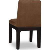 Rissa Dining Chair, Pineapple Brown Chenille Fabric, Acacia Wood-BM355040