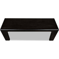 Rissa Dining Bench with Squared Legs, Jaguar Black Solid Acacia Wood 52 Inch-BM355041