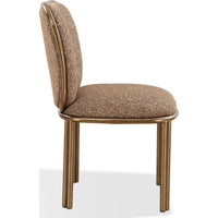 Marco Dining Chair with Brushed Golden Steel Legs, Giraffe Chenille-BM355046