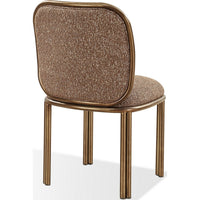 Marco Dining Chair with Brushed Golden Steel Legs, Giraffe Chenille-BM355046