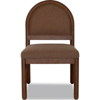 Asher Dining Chair, Arch Back, Solid Wood, Wheat Bread Linen-BM355062