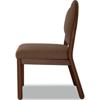 Asher Dining Chair, Arch Back, Solid Wood, Wheat Bread Linen-BM355062