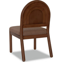 Asher Dining Chair, Arch Back, Solid Wood, Wheat Bread Linen-BM355062