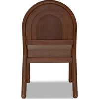 Asher Dining Chair, Arch Back, Solid Wood, Wheat Bread Linen-BM355062