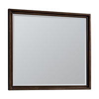 Carlos Traditional Accent Dresser Mirror, Pecan Brown Framed Wood 36x40-BM355069