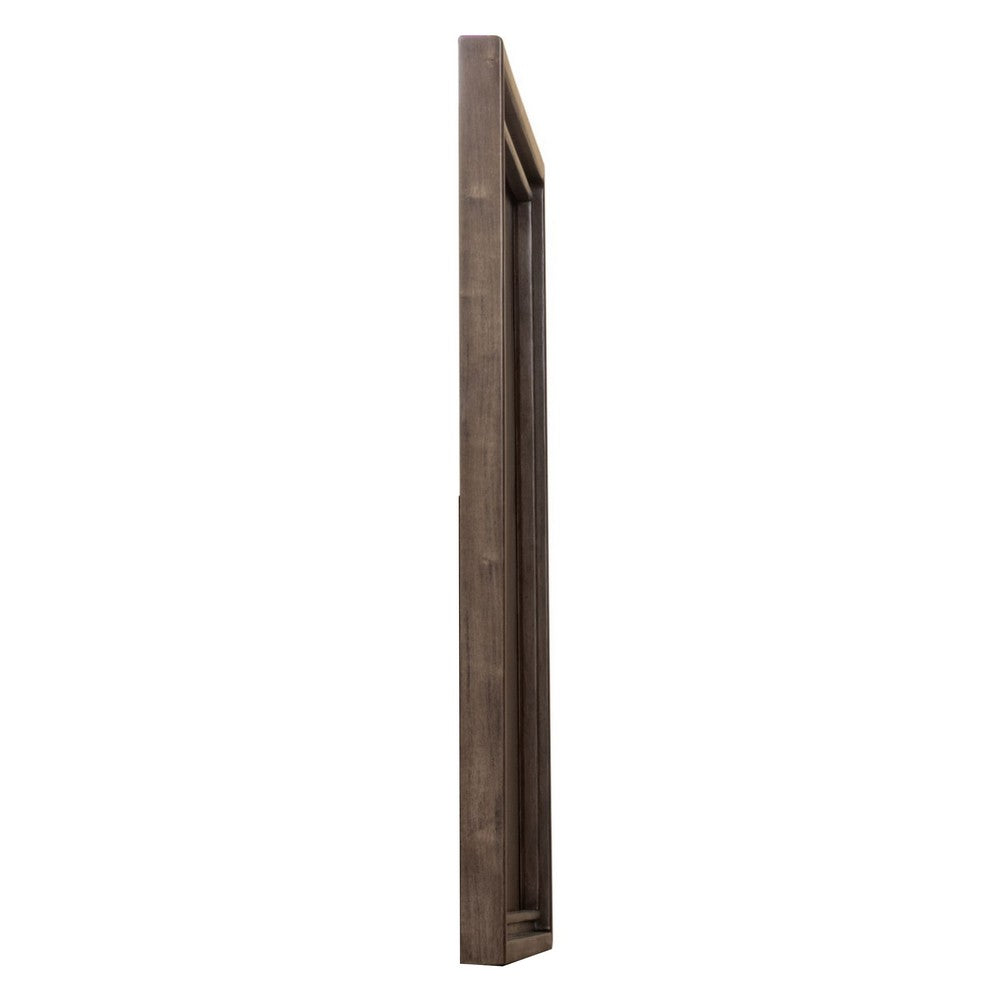 Carlos Traditional Accent Dresser Mirror, Pecan Brown Framed Wood 36x40-BM355069