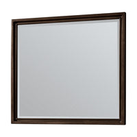 Carlos Traditional Accent Dresser Mirror, Pecan Brown Framed Wood 36x40-BM355069