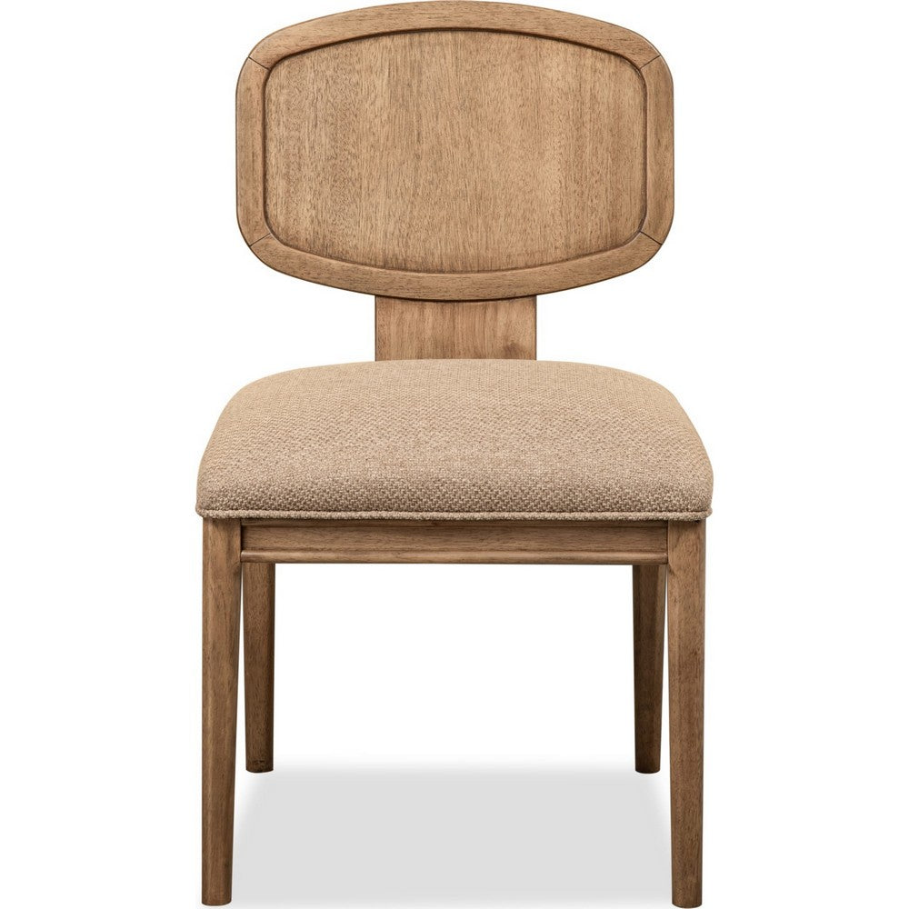 Carlos Dining Chair, Turned Legs, Chenille Fabric, Brown Mango Wood-BM355077