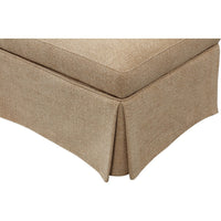 Coly Skirted Ottoman w Storage, Foam Cushion, Tan Brown Chenille 28 Inch-BM355098