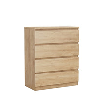 Bambi Handle-Free Tall Dresser Chest with 4 Drawers, Natural Wood - BM355110