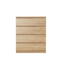 Bambi Handle-Free Tall Dresser Chest with 4 Drawers, Natural Wood - BM355110