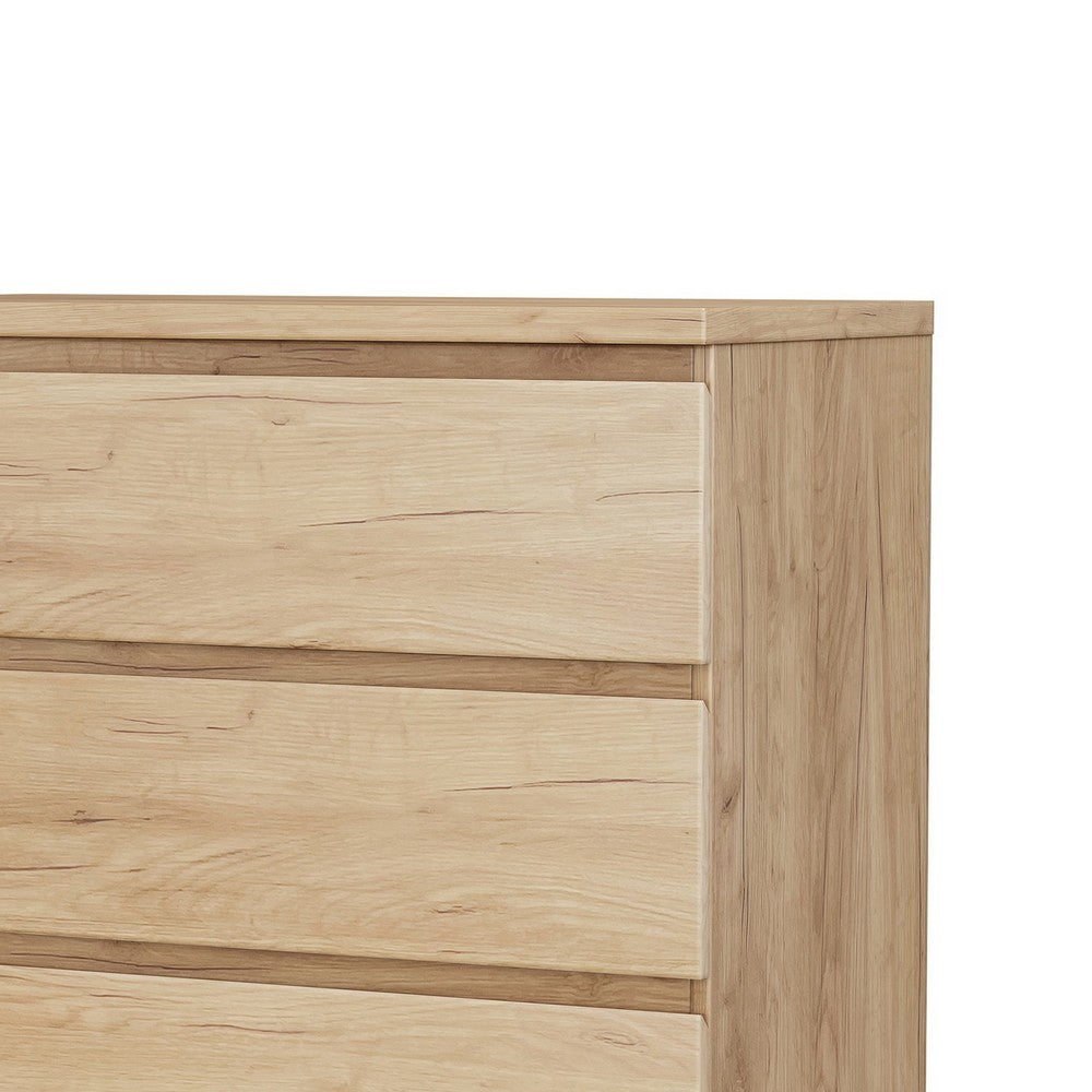 Bambi Handle-Free Tall Dresser Chest with 4 Drawers, Natural Wood - BM355110