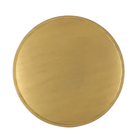 Sammy Round Coffee Table with Cutout Perforated Pattern, Brown Iron 26 Inch - BM355115