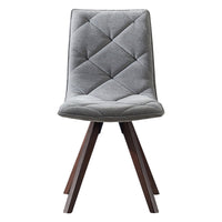 Kayra Dining Chairs with Solid Wood Legs, Set of 2, Gray Fabric - BM355122