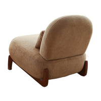Darla Accent Chair, Set of 2, Brown Solid Wood Legs, Camel Velvet - BM355124