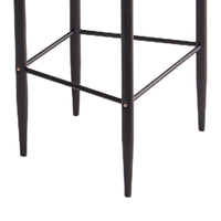 Avime Modern Barstool Chair, Set of 2, Gold Metal Armrests, Gray Fabric - BM355127