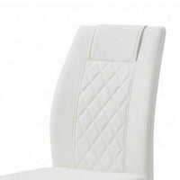 Verra Dining Chairs, Gold Metal Cantilever Frame, White Faux Leather - BM355134