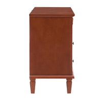 Cyna Nightstand with USB Ports, 2 Drawers and Shelf, Walnut Brown Wood - BM355137