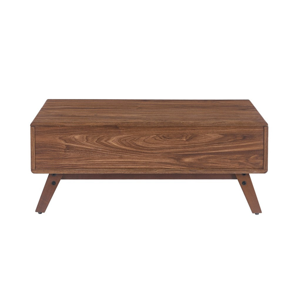 Dolly Mid-Century Lift Top Coffee Table, Hidden Storage, Walnut MDF 39 Inch - BM355141