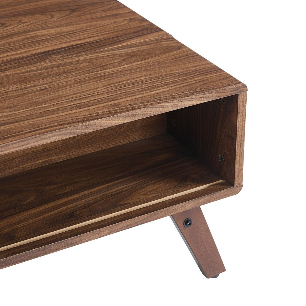 Dolly Mid-Century Lift Top Coffee Table, Hidden Storage, Walnut MDF 39 Inch - BM355141