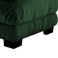 Erico Modular Sofa with Pillows and LSF Arm, Green Chenille 47 Inch - BM355148
