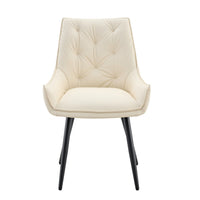 Ashley Dining Chairs with Armrests, Set of 2, Off-White Faux Leather - BM355152