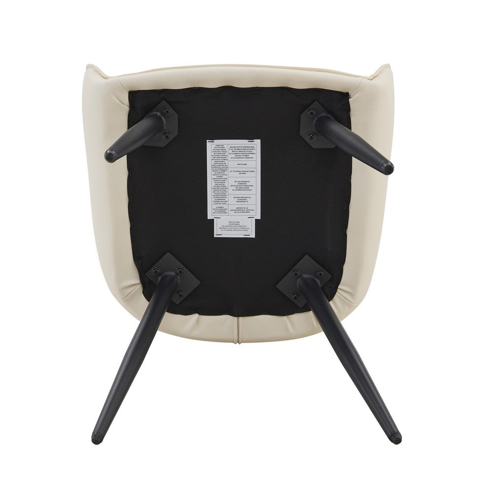 Ashley Dining Chairs with Armrests, Set of 2, Off-White Faux Leather - BM355152