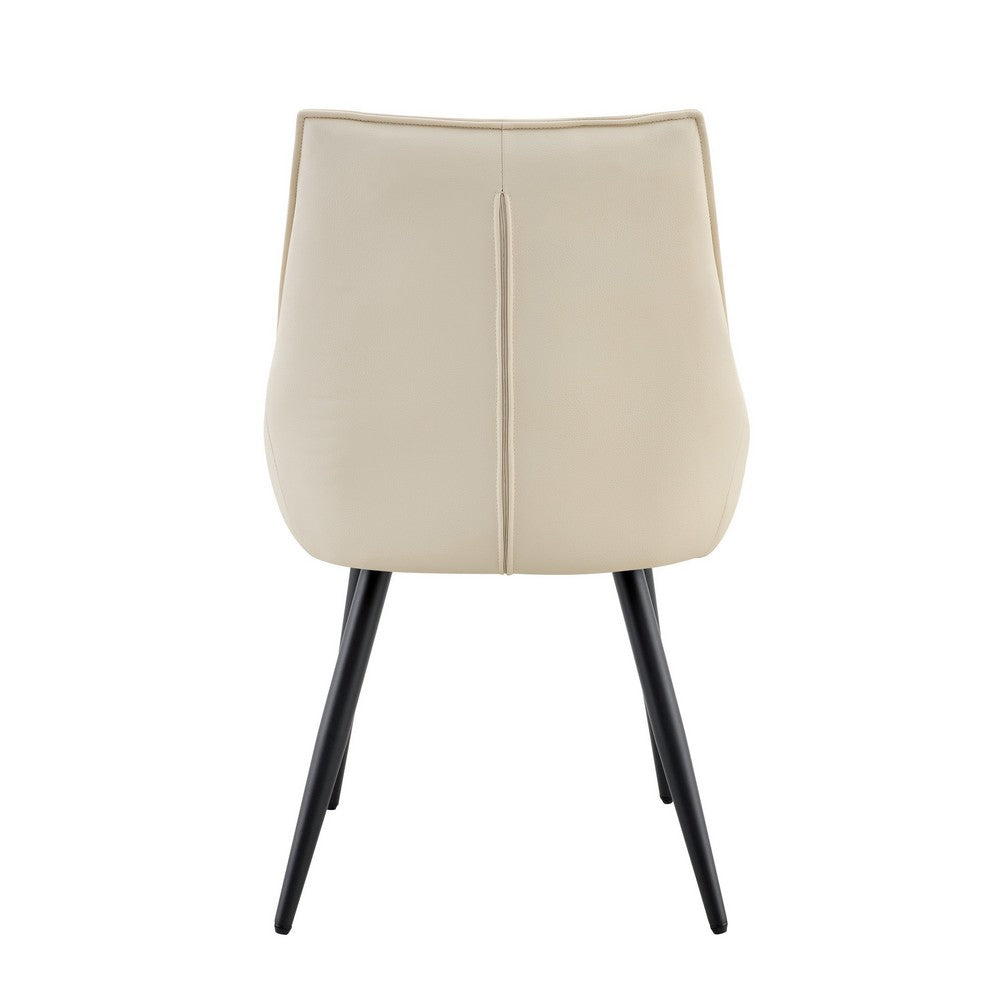 Ashley Dining Chairs with Armrests, Set of 2, Off-White Faux Leather - BM355152