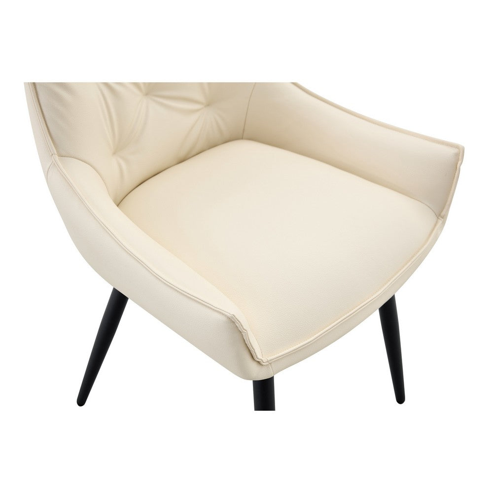 Ashley Dining Chairs with Armrests, Set of 2, Off-White Faux Leather - BM355152