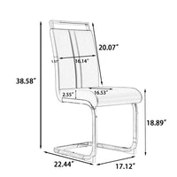 Yuna Dining Chairs with Chrome Metal Base, Set of 2, Gray PU Leather  - BM355153