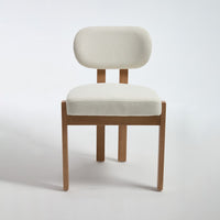 Zelda Dining Chairs, Set of 2, Brown Rubberwood Frame, Beige Fabric - BM355173